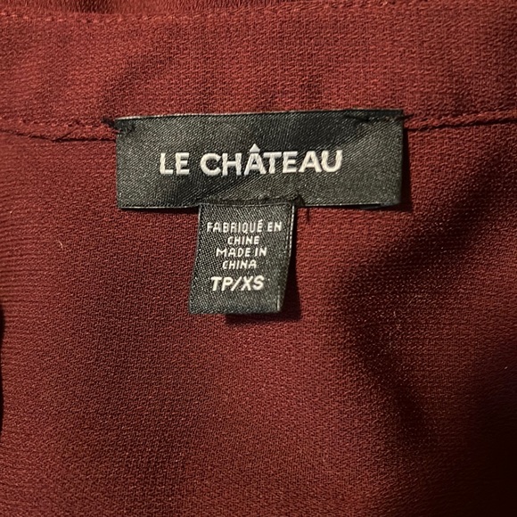 La Chateau 3/4 sleeve top in burgundy. - Picture 10 of 11